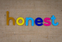 Honest title on a canvas background.
